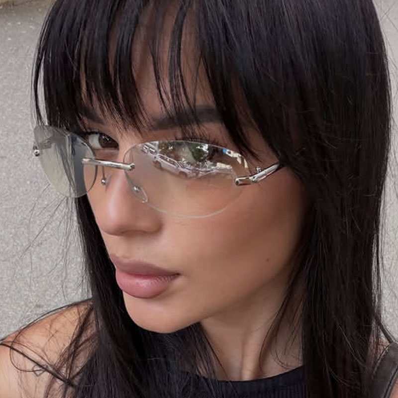 Street Fashion Glasses - Lunettes de soleil ovales sans monture