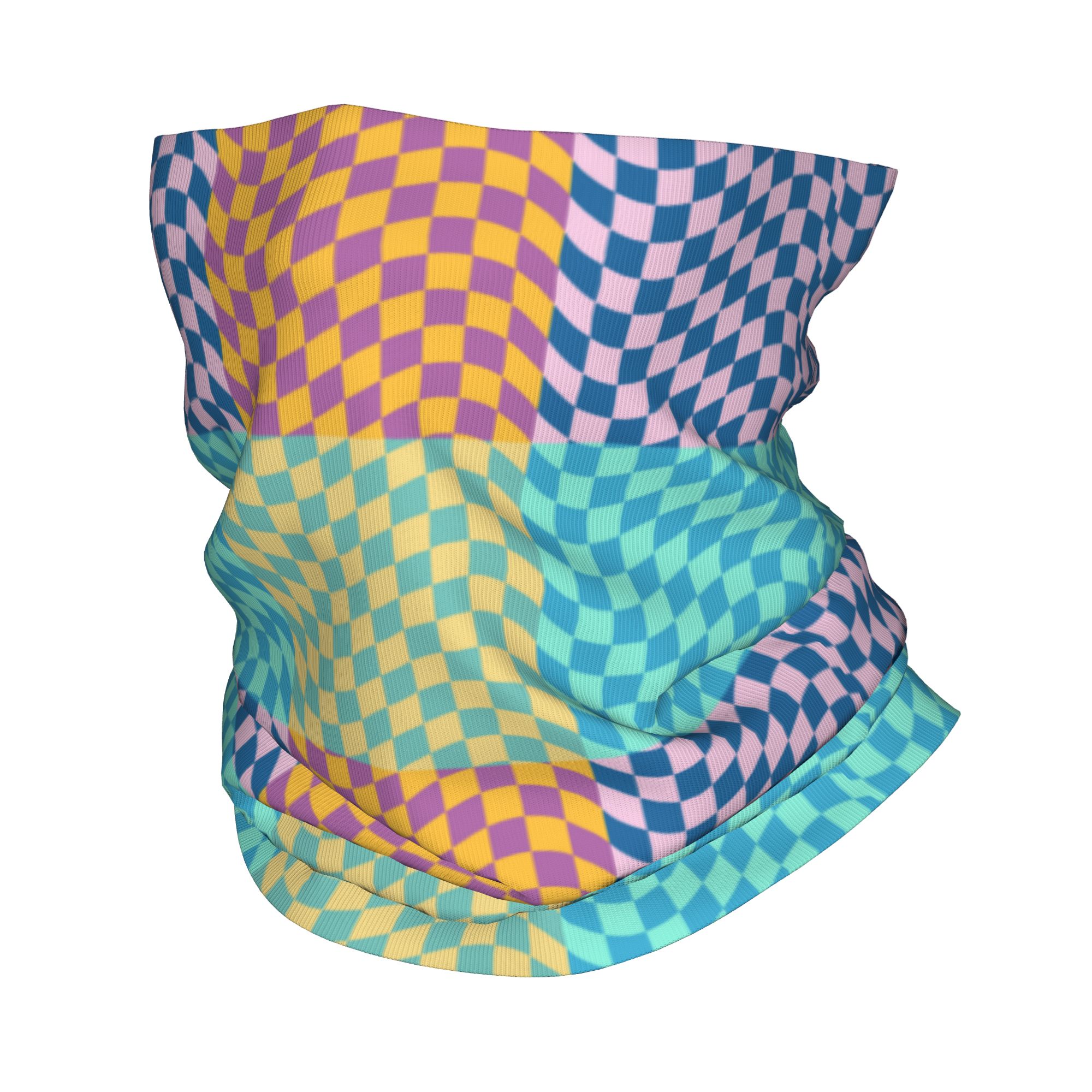 Balaclava Face Mask - Cache-cou Bandana à carreaux colorés personnalisés,