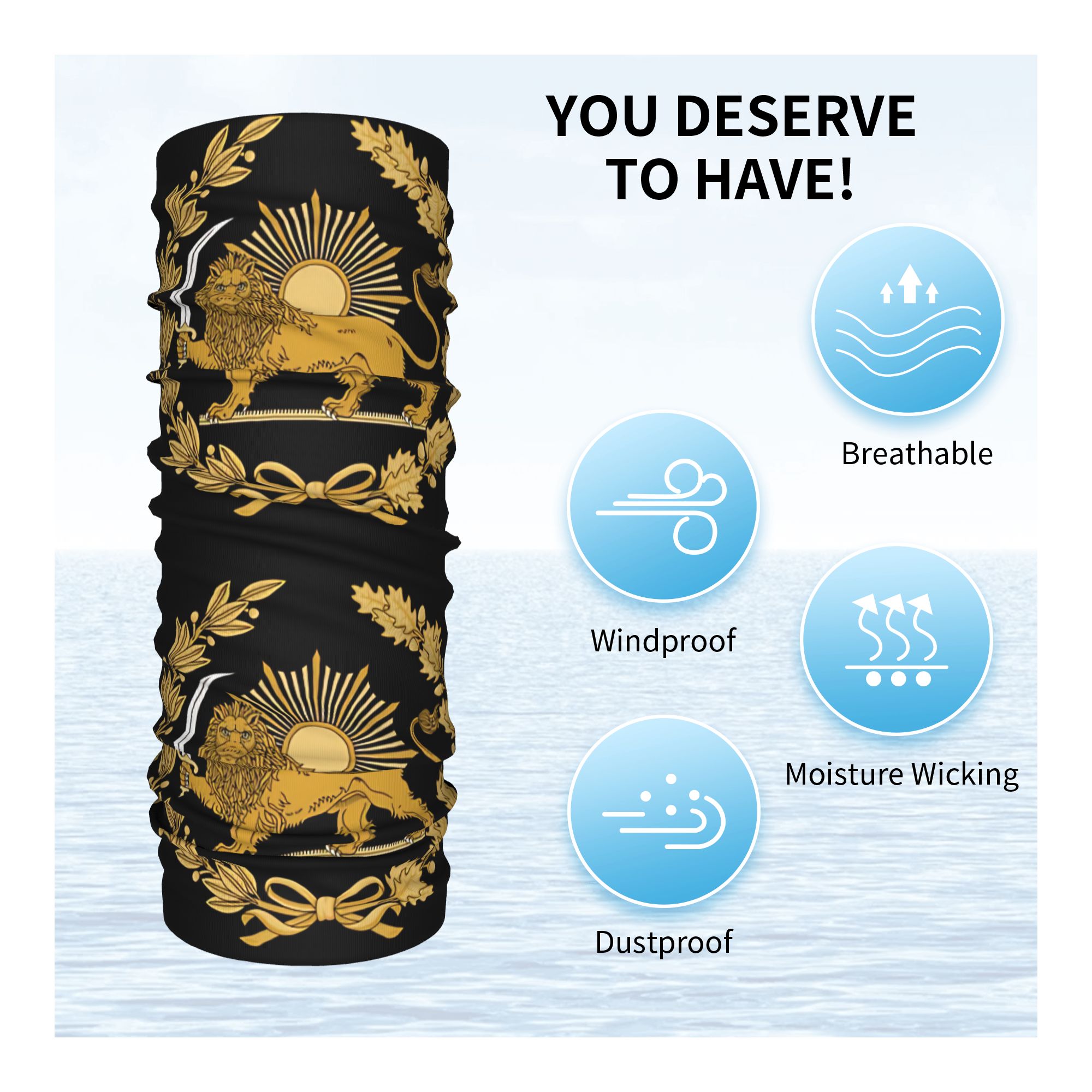 Bandana avec emblème du lion e - Balaclava Face Mask avis et prix