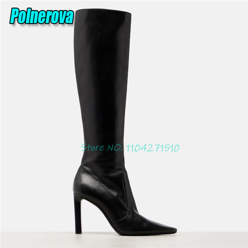 Bottes hautes à talon épais et - Street Fashion Runway avis et prix