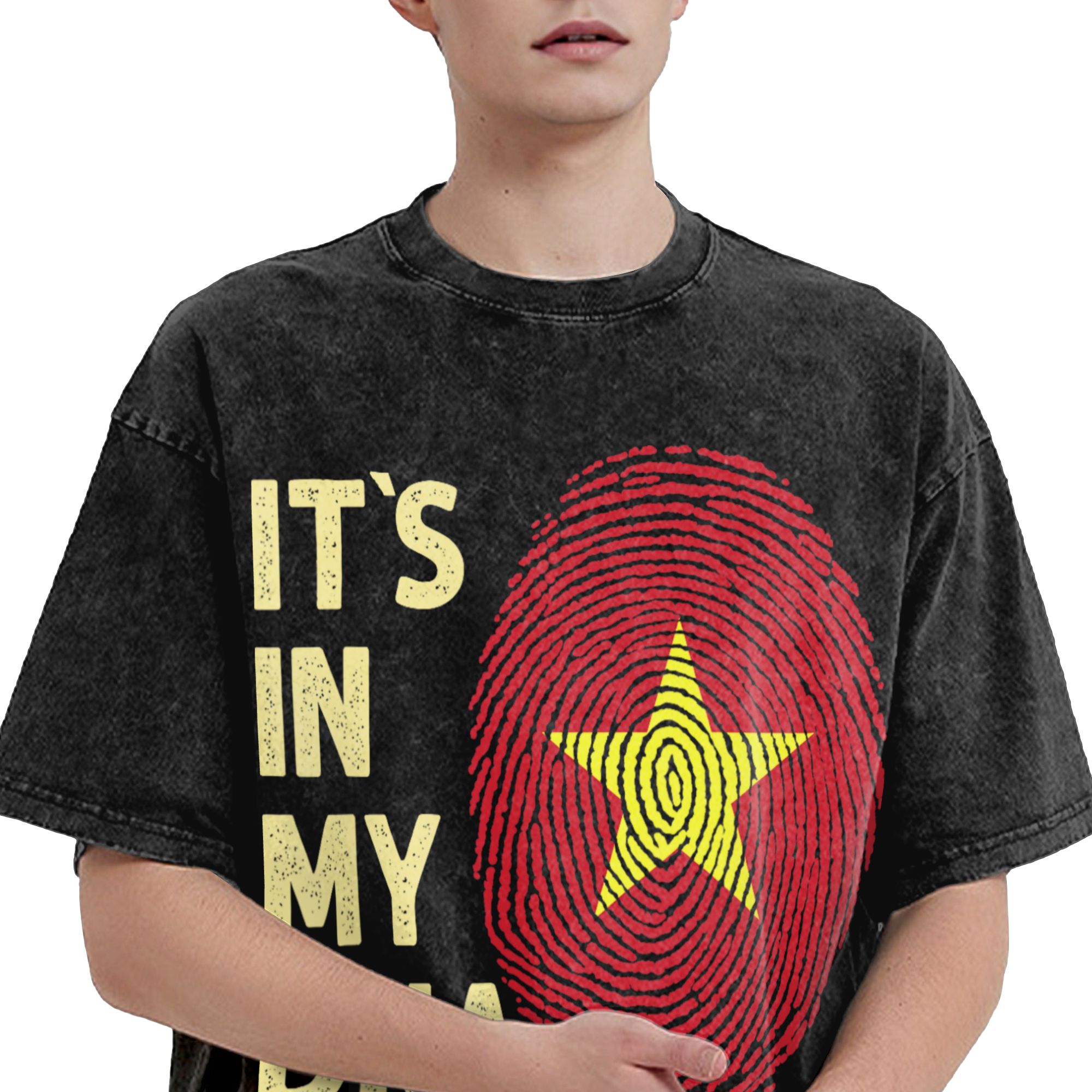 T-shirts en coton lavé avec dr - Street Fashion Vietnam avis et prix