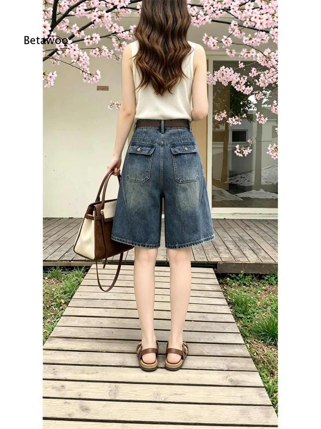 Shorts en jean déchirés bleu v - Distressed Jean Rip avis et prix
