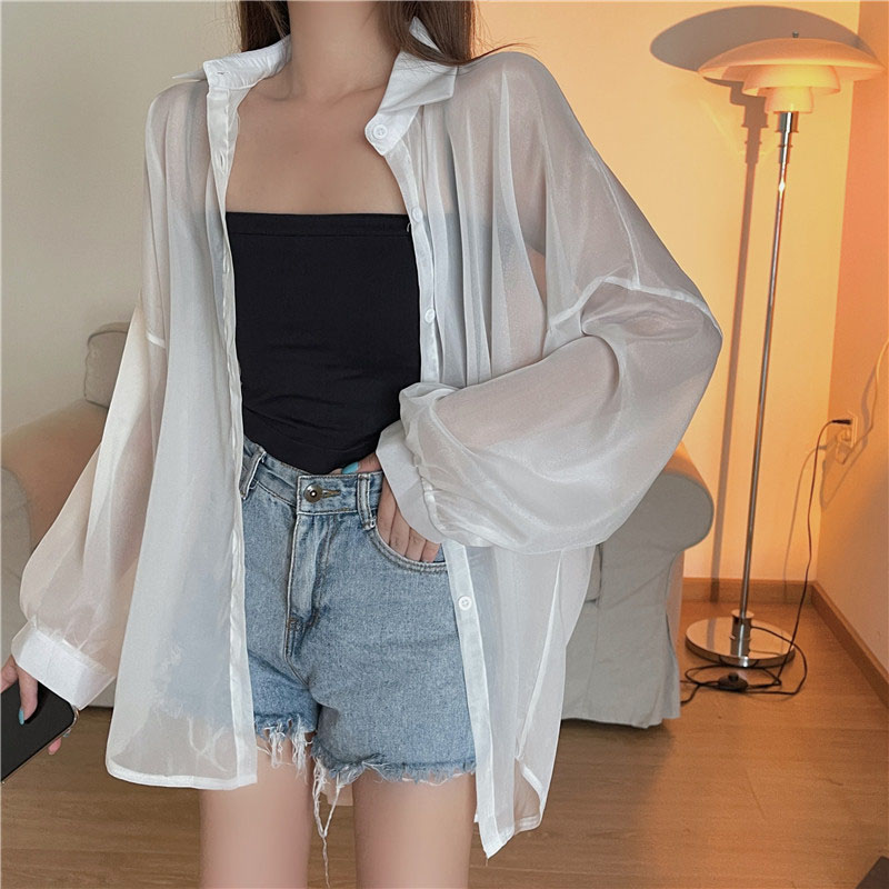 Chemisier en mousseline transp - Street Fashion Korea avis et prix
