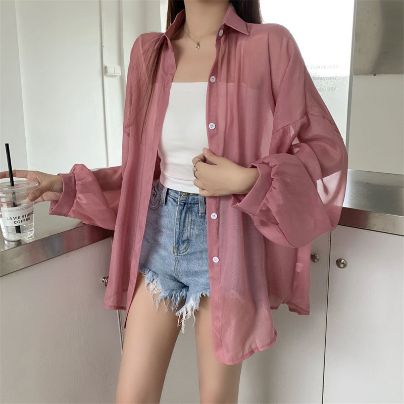 Chemisier en mousseline transp - Street Fashion Korea avis et prix
