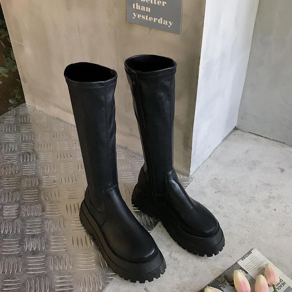 Hiver gros talons plate-forme  - Street Fashion Winter 2025 avis et prix