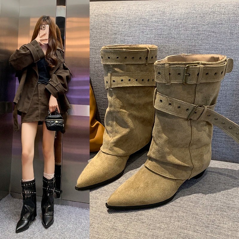 2025 bout pointu femmes bottes - Street Fashion Winter 2025 avis et prix