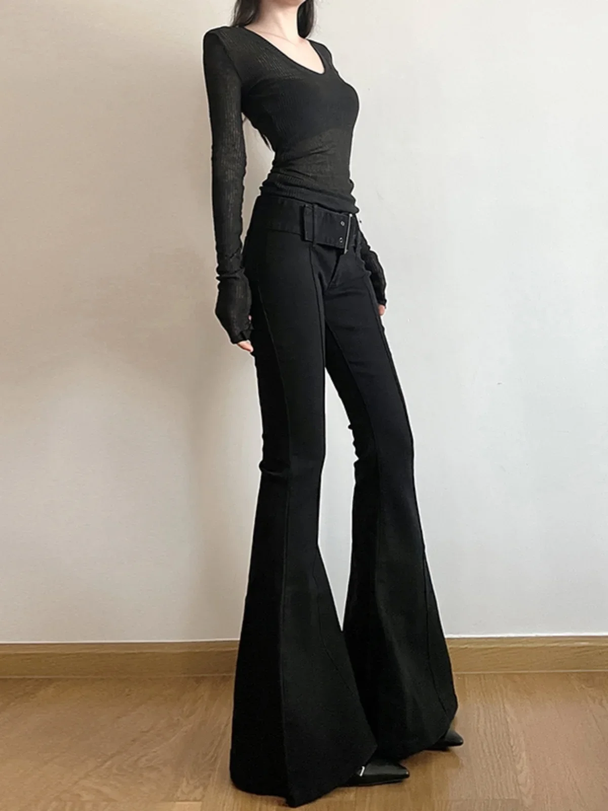 Pantalon évasé noir pour femme - Fashion Street Yoga avis et prix