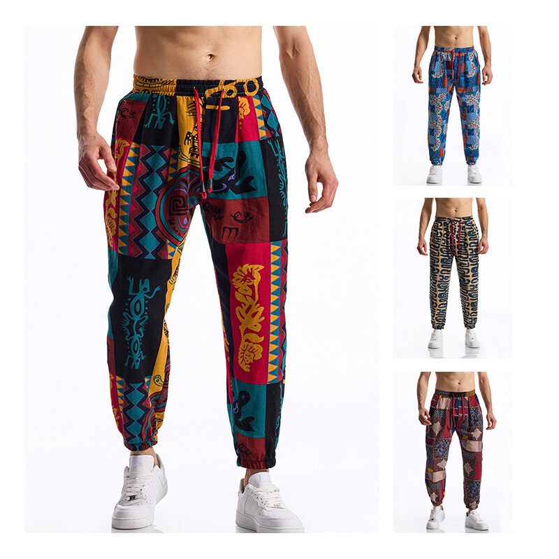 Pantalon en lin imprimé Tribal - Running Pant Jogger avis et prix