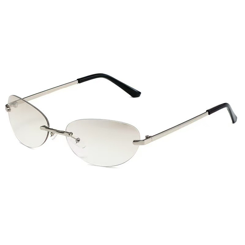Lunettes de soleil ovales sans - Street Fashion Glasses avis et prix