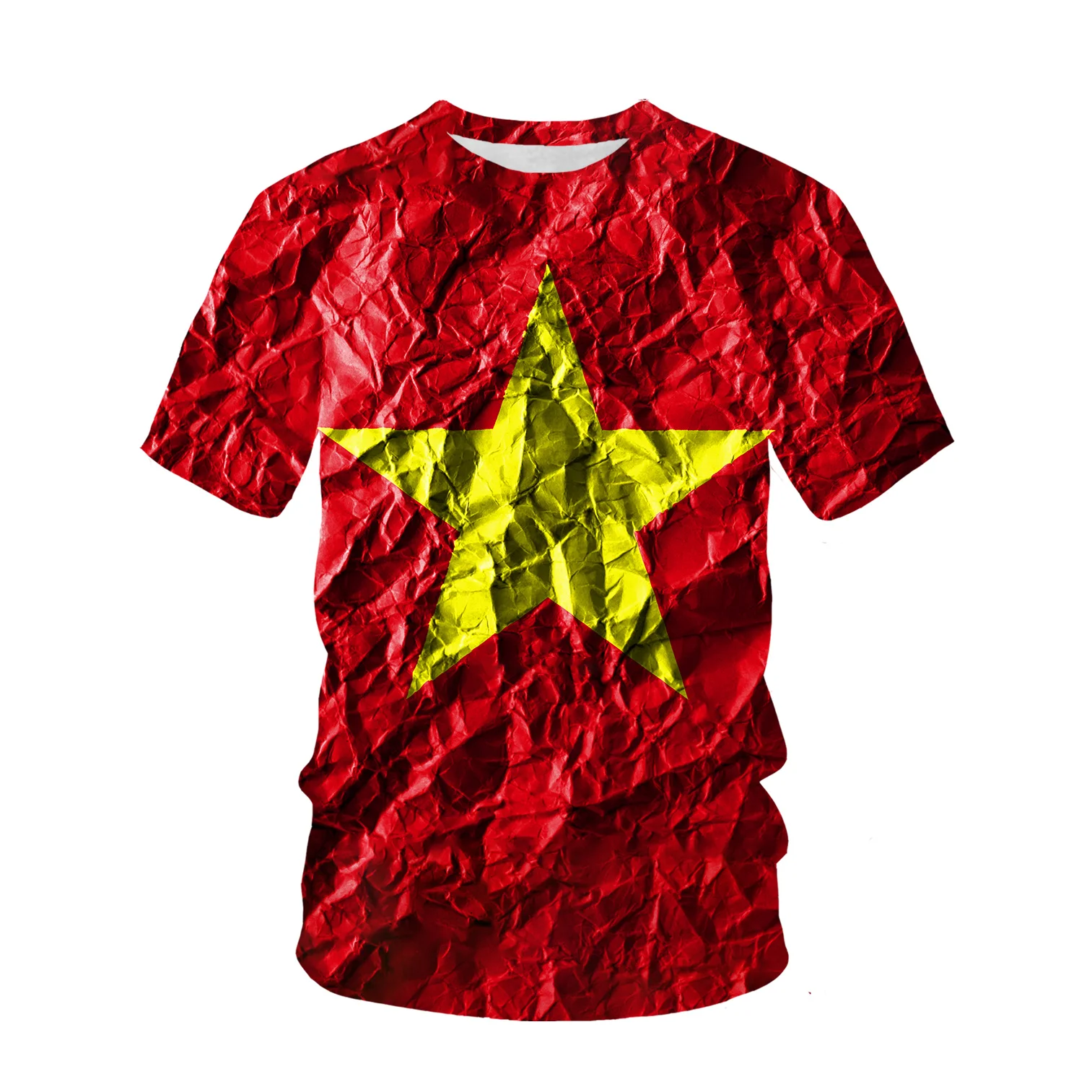 T-shirt imprimé 3D motif drape - Street Fashion Vietnam avis et prix
