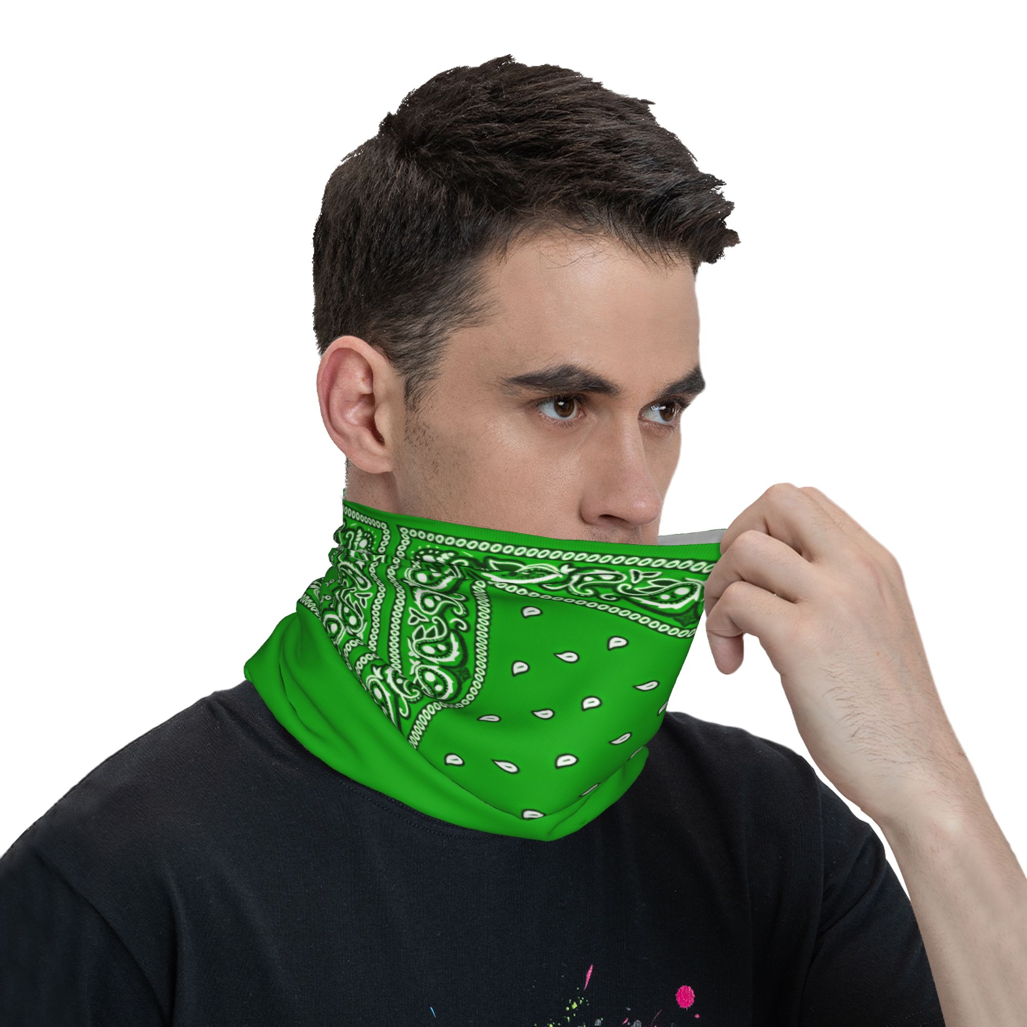 Bandana vert, masque de cyclis - Balaclava Face Mask avis et prix
